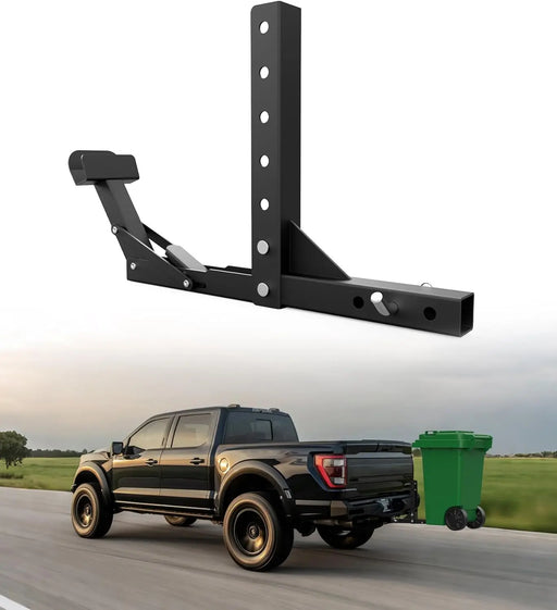 New Trash Can Hauler Hitch Trash Can Transporter,Wheeled Garbage Can Towing Carrier-1
