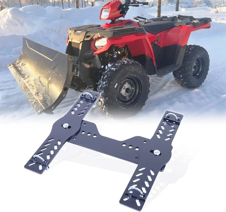 Universal Atv Snow Plow Mount Bracket with Black Powder Coating-1