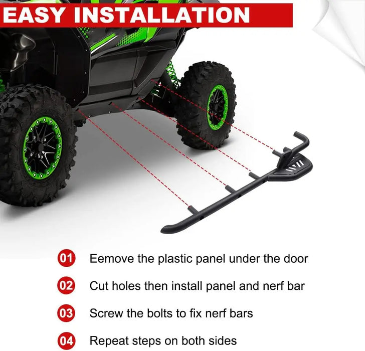 Teryx KRX 1000 Rock Sliders Side Nerf Bars Tree Kickers-3