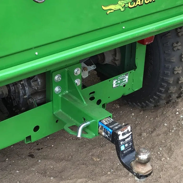 Lawn Mower Garden Tractor Trailer Hitch Receiver Rear Attachment Green Compatible with John Deere Deer Gator 4x2 6x4-3