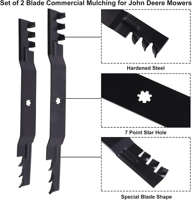 GX22151 GY20850 2pcs Lawn Mower Mulching Blades-3