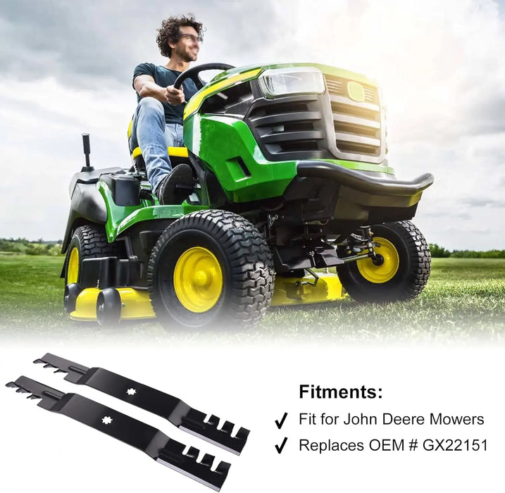 GX22151 GY20850 2pcs Lawn Mower Mulching Blades-4