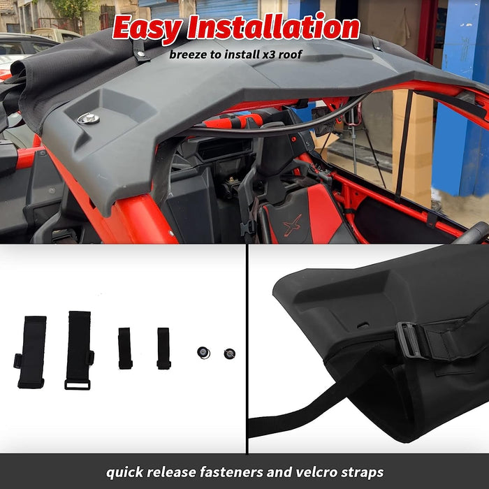Maverick X3 2-Seater Bimini Roof UTV Soft Top with Sun Visor