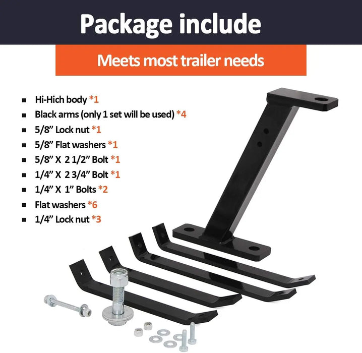 Lawn Mower Trailer Towing Hitch, Garden Tractor Pro Hi Hitch Compatible with John Deere Cub Cadet Husqvarna Craftsman Riding Mowers-5