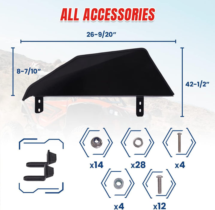 ELITEWILL Talon Lower Door Inserts Panels Aluminum Lower Bottom Half Doors