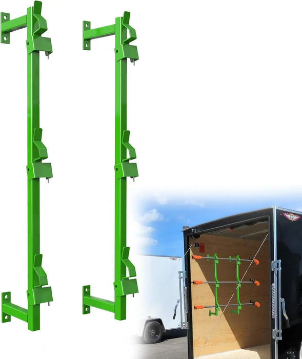 Weedeater Rack for Enclosed Trailer Weed Eater Trimmer Rack for Trailer Landscape Truck Holder Lawn Equipment Accessories Green-7
