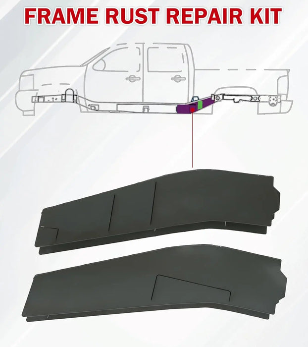Pickup Frame Repair Kit Fit for 2007-2014 2nd Gen Chevrolet Silverado and 3rd gen GMC Sierra 1500 Ext & Crew Cab Frame Rust Repair for Long Bed Silverado Accessories-5