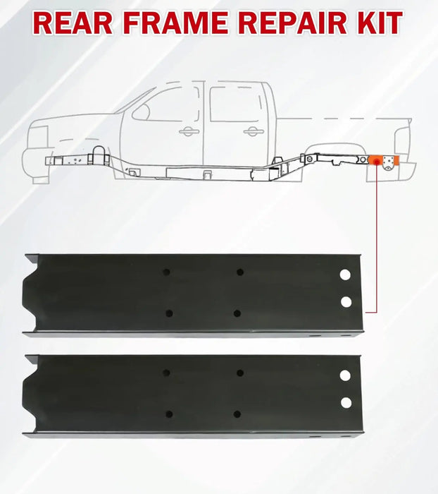 Pickup Rear Frame Repair Kit Fit for 1999-2014 Chevy Silverado and GMC Sierra 1500 Reg & Ext and Crew Cab Long Bed Pickup Frame Rust Repair-3