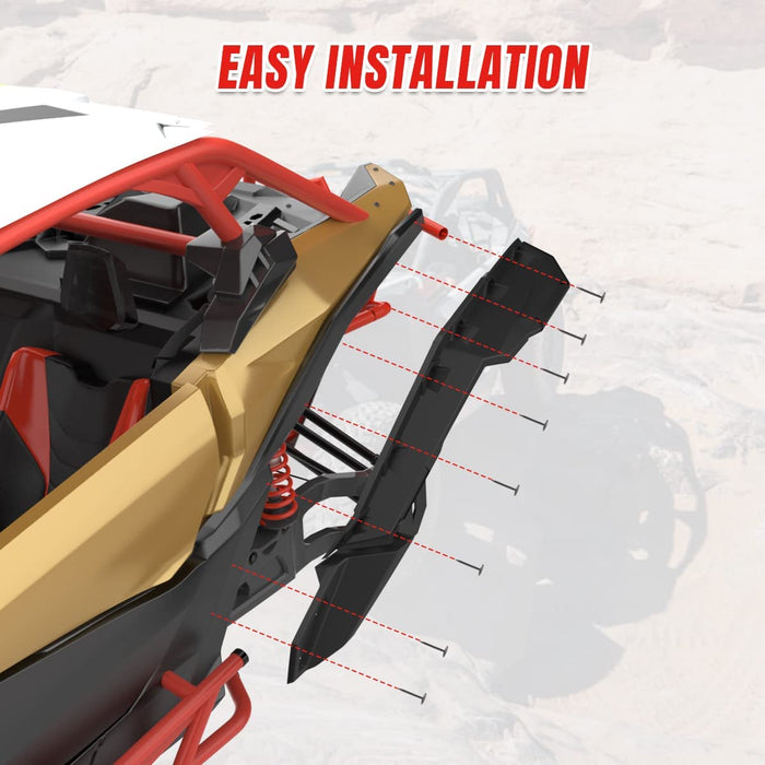 Maverick X3 Fender Flares with Factory Large Head Screws Extended Mud Guards