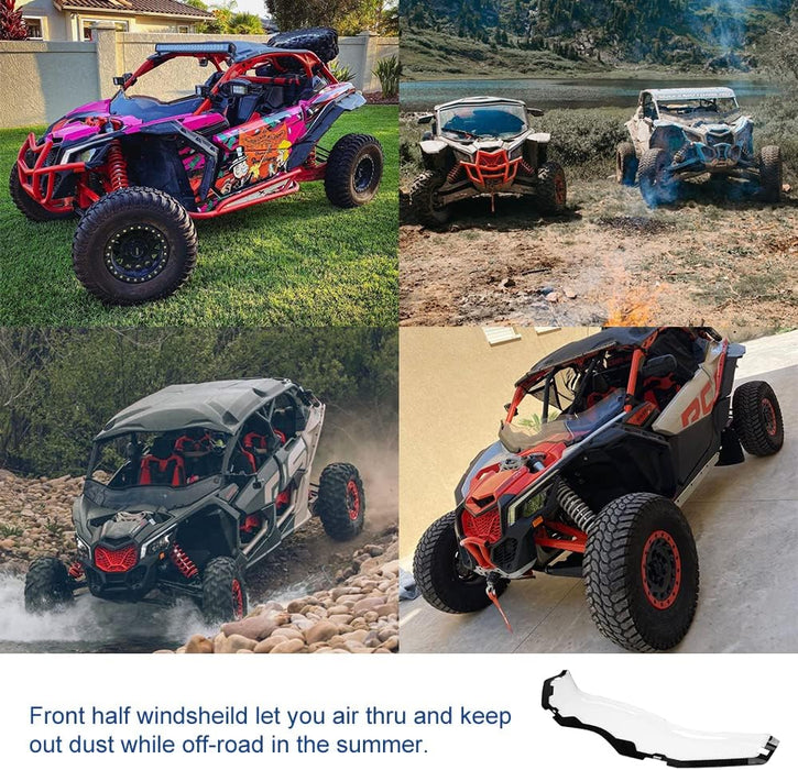Maverick X3 Front Half Windshield Scratch Resistant