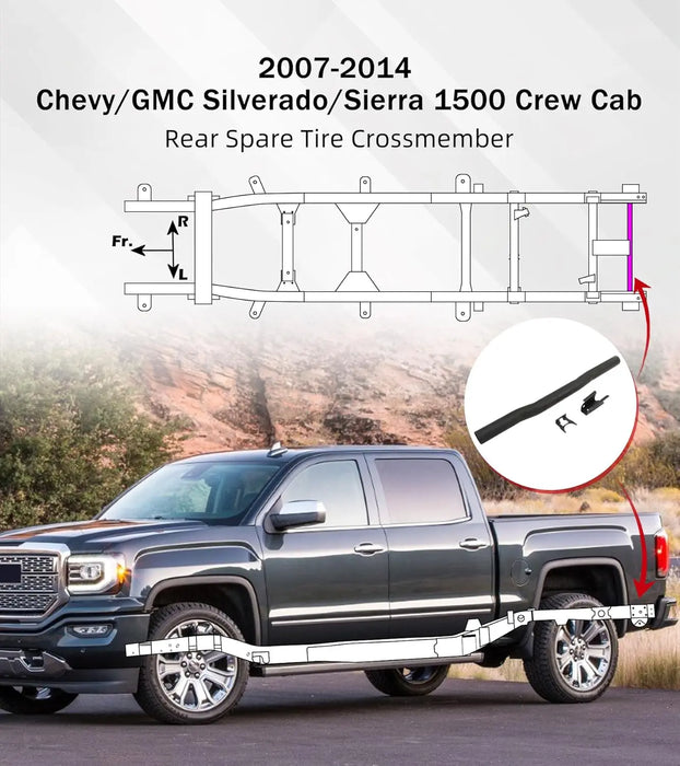 Rear Spare Tire Crossmember Rear Frame Support Crossmember-6