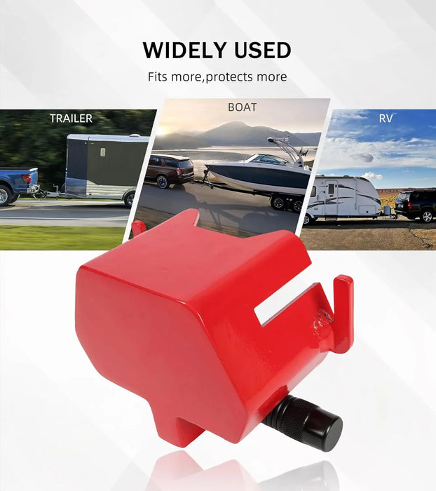 Trailer Hitch Lock, Anti-Theft Heavy-Duty Trailer Ball Coupler Lock for 2" and 2-5/16" Couplers Travel RV Camper Boat Pickup Truck Cargo Utility Trailer Tongue Lock Secure-6