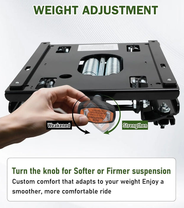 Seat Suspension for Zero Turn Mower W/Seat Slider Fit for John Deere, Hustler, Z TRAK, Kubota, Exmark Mower Tractor-4