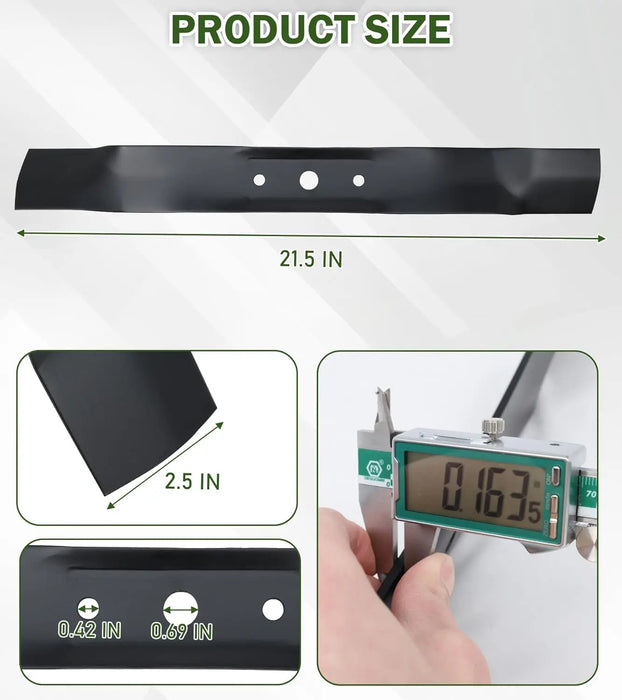 GX20249 2Pcs Lawn Mower Blades Fit for 42 Inch John Deere L105 L110 L118 L100 L111 Scotts L1742 Mowers Lawn Mower Parts Replaces OEM #'s GX20433,GY20567,M128485, Black-3