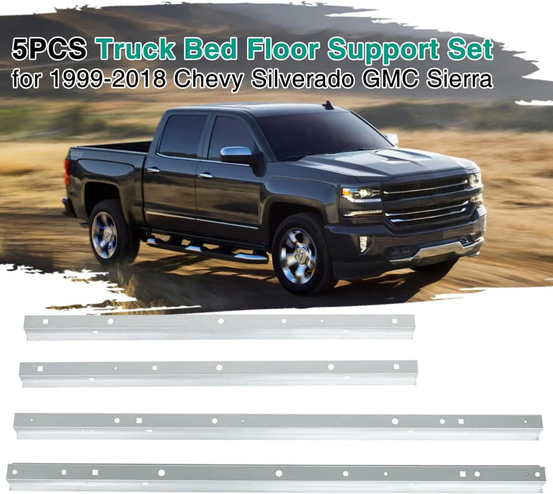 Long Truck Bed Floor Crossmember Replacement Support Rails Kit Fit for 1999-2018 Chevy Silverado and GMC Sierra Pickup Set of 5-6