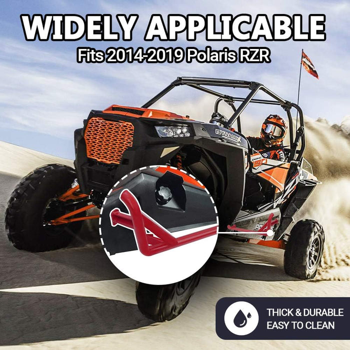 ELITEWILL RZR Nerf Bars Rock Sliders with Red Powder Coating