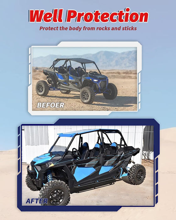 ELITEWILL RZR XP 4 1000 Nerf Bars Rock Sliders 4 Seaters Fit for 2014-2023 Polaris RZR XP4 1000/XP 4 Turbo/XP 4 900 Tree Kickers UTV Accessories