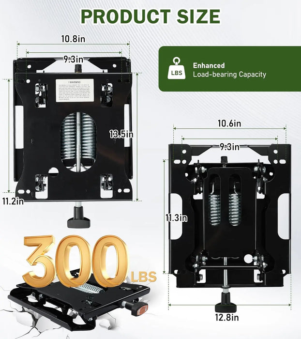 Universal Seat Suspension for Zero Turn Mower Fit for John Deere, Hustler, Z TRAK, Kubota, Exmark Mower Tractor W/O Seat Slider-7