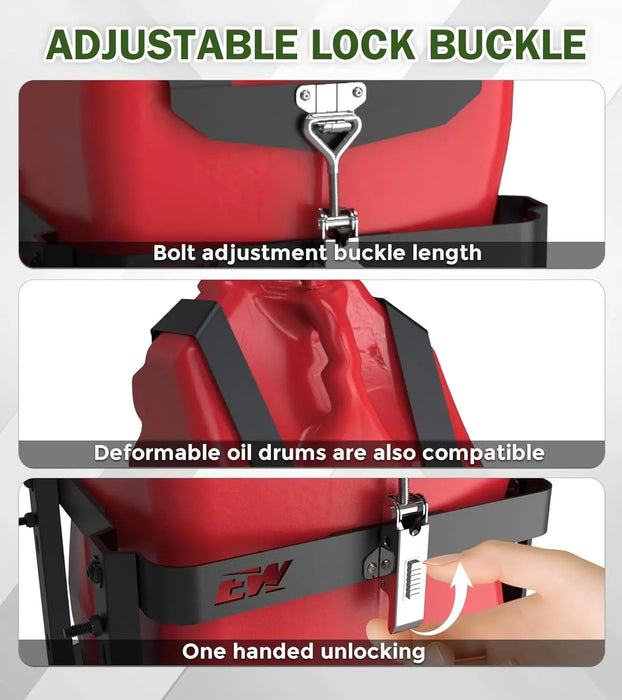 Fuel Jug 5.5 Gallon Liquid Container Holder Mount, Gas Can 5.5 Gallon Holder Rack Mouting Bracket Compatible with VP Racing Can-Fuel Jug Holder Only-8