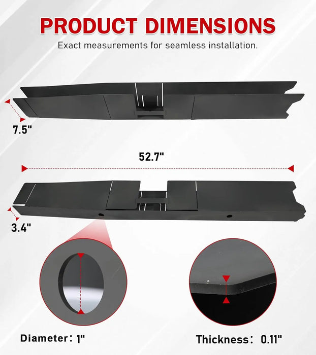 Full Center Frame Rust Repair Kit Section Fit for 2007-2014 Chevy Silverado 1500 Extended Cab & Crew Cab 2nd 3rd Gen Pickup-2