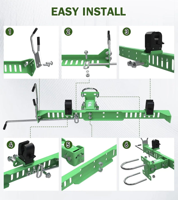 Lawn Mower Trimmer Racks, Weed Eater Rack Holder for Zero Turn Mowers,Quick Clamp & Locking System for Landscaping Lawn Care, Green-8