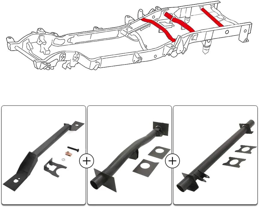 Front Fuel Tank Support Crossmember/Rear Tank Support Crossmember/Rear Shock Crossmember 3Pcs Kit-7