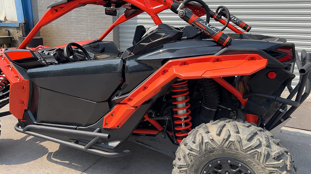 Extended X3 Fender Flares Red Finish Mud Guards