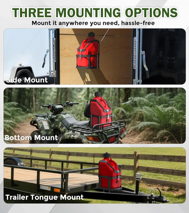 Fuel Jug 5.5 Gallon Liquid Container Holder Mount, Gas Can 5.5 Gallon Holder Rack Mouting Bracket Compatible with VP Racing Can-Fuel Jug Holder Only-3
