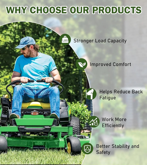 Universal Seat Suspension for Zero Turn Mower Fit for John Deere, Hustler, Z TRAK, Kubota, Exmark Mower Tractor W/O Seat Slider-4