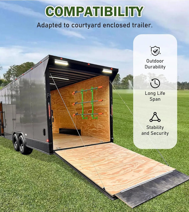 Weedeater Rack for Enclosed Trailer Weed Eater Trimmer Rack for Trailer Landscape Truck Holder Lawn Equipment Accessories Green-5