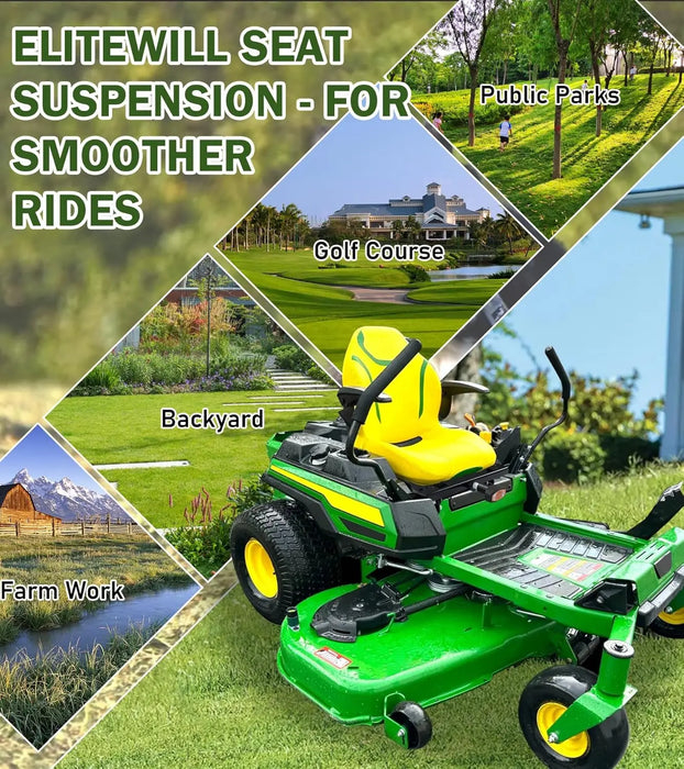 Universal Seat Suspension for Zero Turn Mower Fit for John Deere, Hustler, Z TRAK, Kubota, Exmark Mower Tractor W/O Seat Slider-6