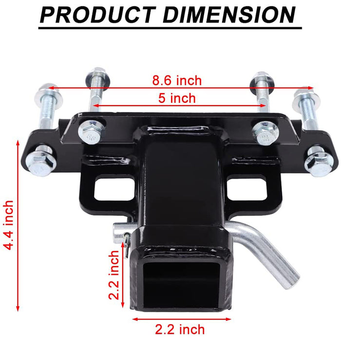 Fit for 2020 2021 2022 Kawasaki Teryx KRX 1000 2" Rear Trailer Towing Hitch Receiver UTV Rear Attachment with Black Powder Coating
