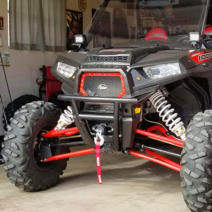 RZR Front Bumper Heavy Duty with Light Bar and Removable Skid Plate-4
