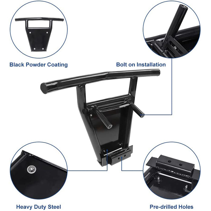 RZR Front Bumper Heavy Duty with Light Bar and Removable Skid Plate-3