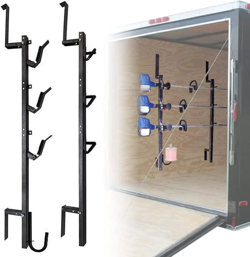 3 Place Trimmer Rack Weedeater Line Holder with Locks Compatible with Enclosed Trailers Landscaping Trucks-1