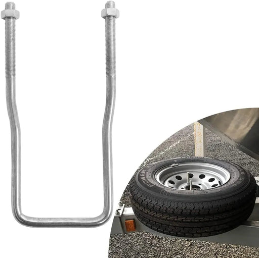 Spare Tire Carrier Zinc Plated U-Bolt Holder Bracket Side Mount for 4 or 5 Lug-1