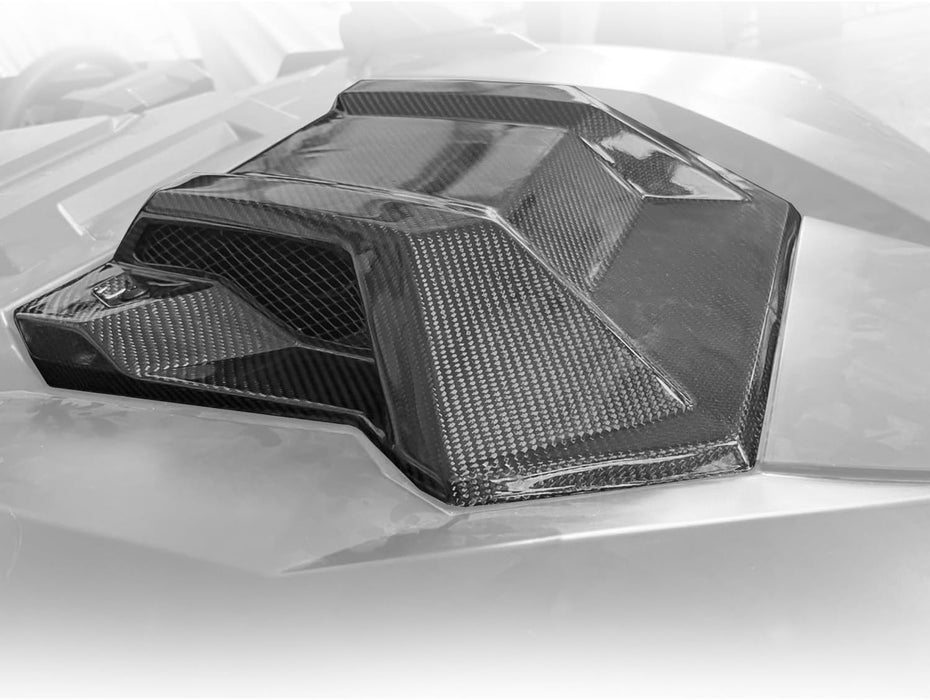 Pro R Front Hood Scoop Real Carbon Fiber Air Intake Kit