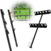 3 Place Lockable Weedeater Trimmer Rack and 6 Holes Hand Tool Rack for Open Landscape Trailer Truck-1