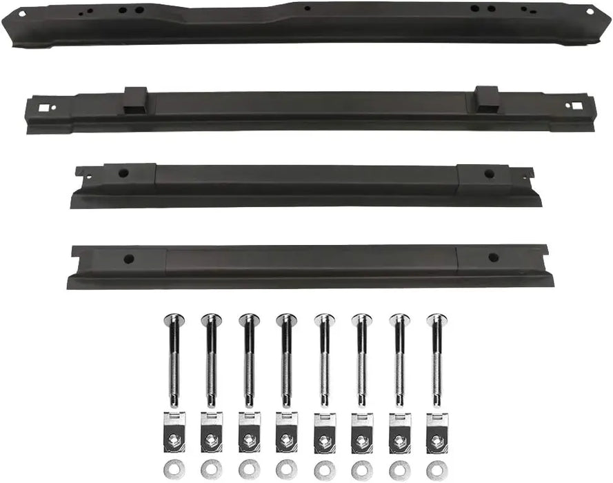 ELITEWILL 4Pcs Short Truck Bed Floor Support Crossmember Kit with Mounting Hardware Fit for Ford F250 F350 Super Duty 1999-2017
