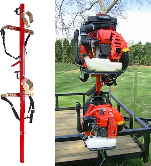 2 Place Trailer Backpack Blower Rack Storage Holder Compatible with Open Lawn Landscape Trailers Trucks - 2 Pack Backpack Blower-1