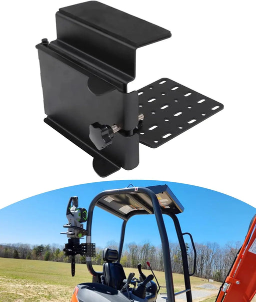 Adjustable ATV Chainsaw Mount Bracket, Chainsaw Holder Rack Universal Saw Press Carrier with Theft Deterrent Cover-1
