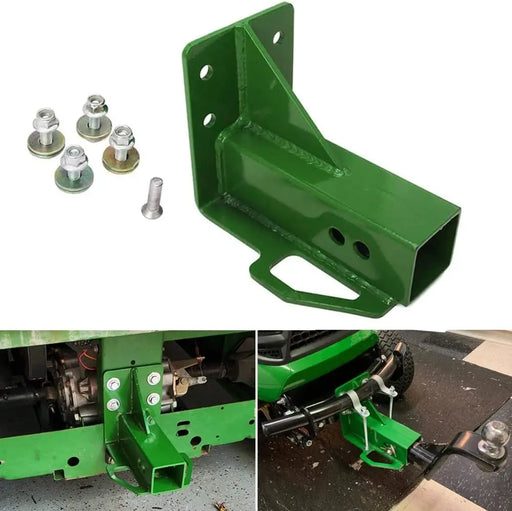 Lawn Mower Garden Tractor Trailer Hitch Receiver Rear Attachment Green Compatible with John Deere Deer Gator 4x2 6x4-1