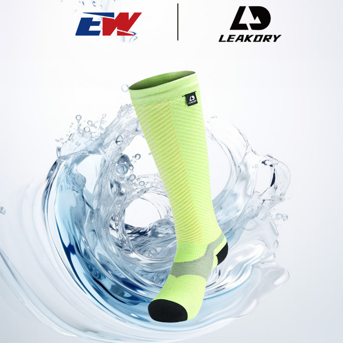 Waterproof Socks Ultra Compression Knee High Green