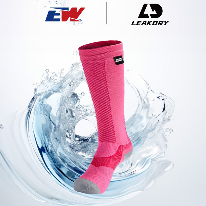 Waterproof Socks Ultra Compression Knee High Pink
