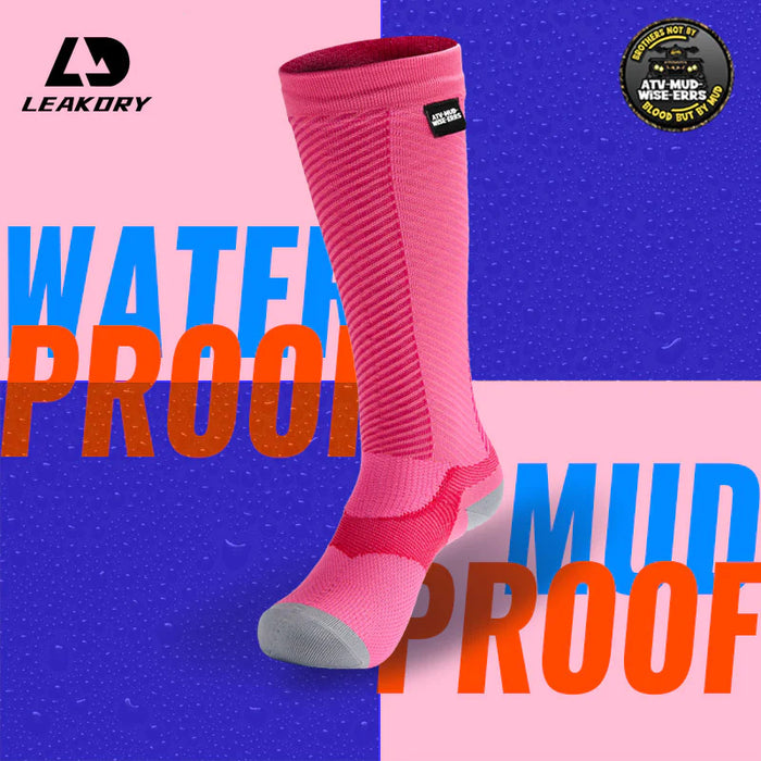 Waterproof Socks Ultra Compression Knee High Pink