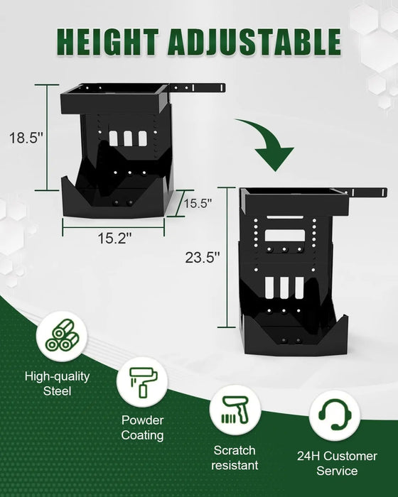 Adjustable Trailer Backpack Blower Rack Holder with Lock-2