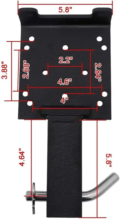 2" Receiver Universal Trailer Hitch Winch Mount Plate for ATV UTV Winch Cradle Mounting Bracket-2