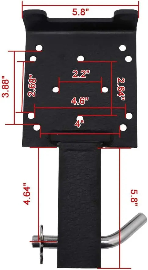 2" Receiver Universal Trailer Hitch Winch Mount Plate for ATV UTV Winch Cradle Mounting Bracket-2
