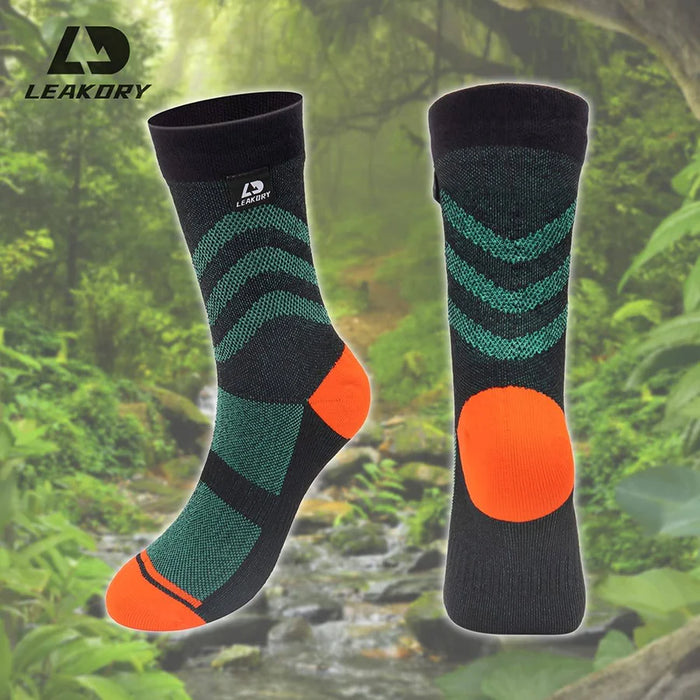 Recycled Polyester Waterproof Breathable Socks Green