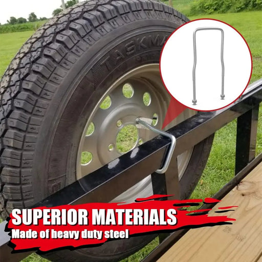 Spare Tire Carrier Zinc Plated U-Bolt Holder Bracket Side Mount for 4 or 5 Lug-2